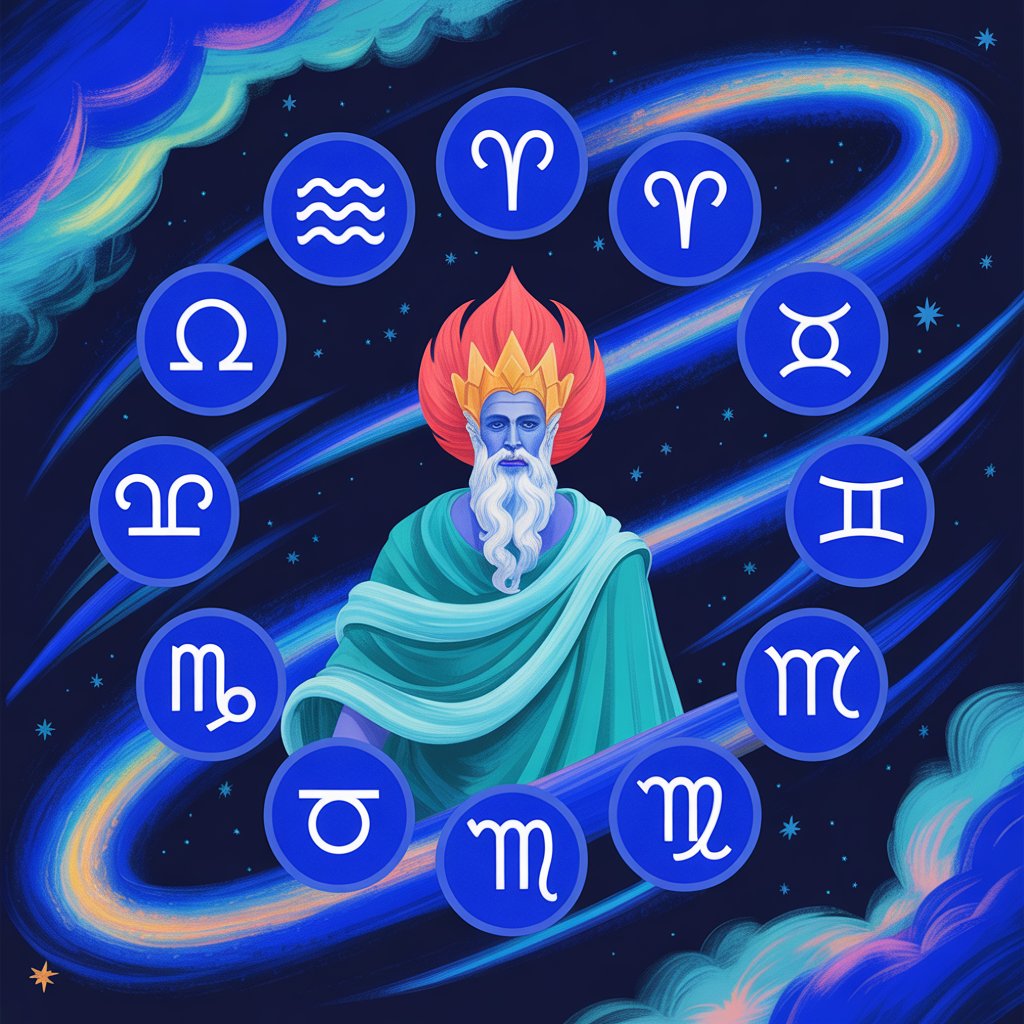 The Celestial Nurse AI Artwork Zodiac Wheel 